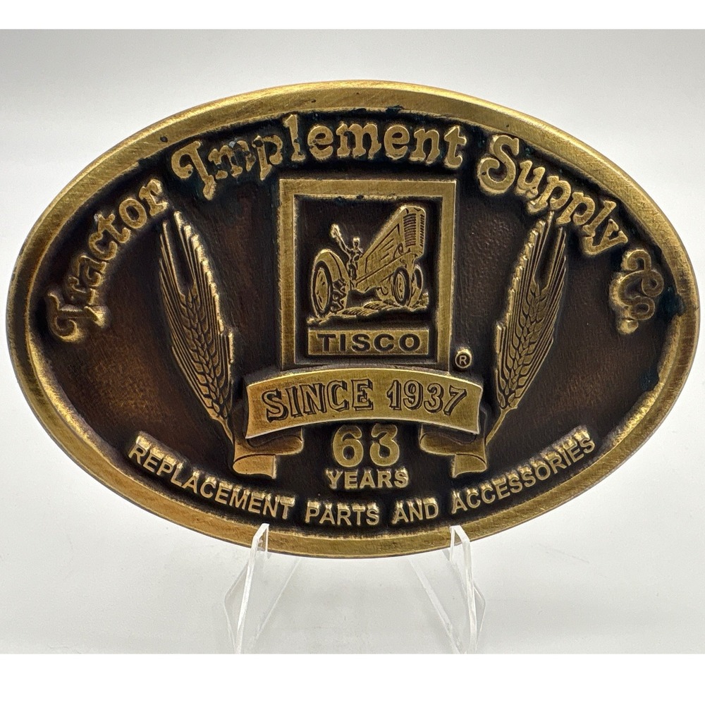 Tisco Tractor Implement Supply Co. Belt Buckle 2000 63‎ years limited #4142